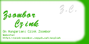 zsombor czink business card